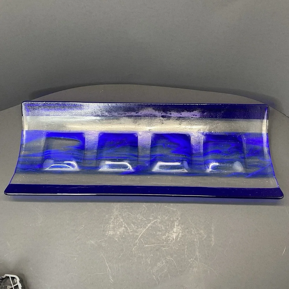 Scott Irvine of Edinburgh Scotland Fused Glass Votive Holder